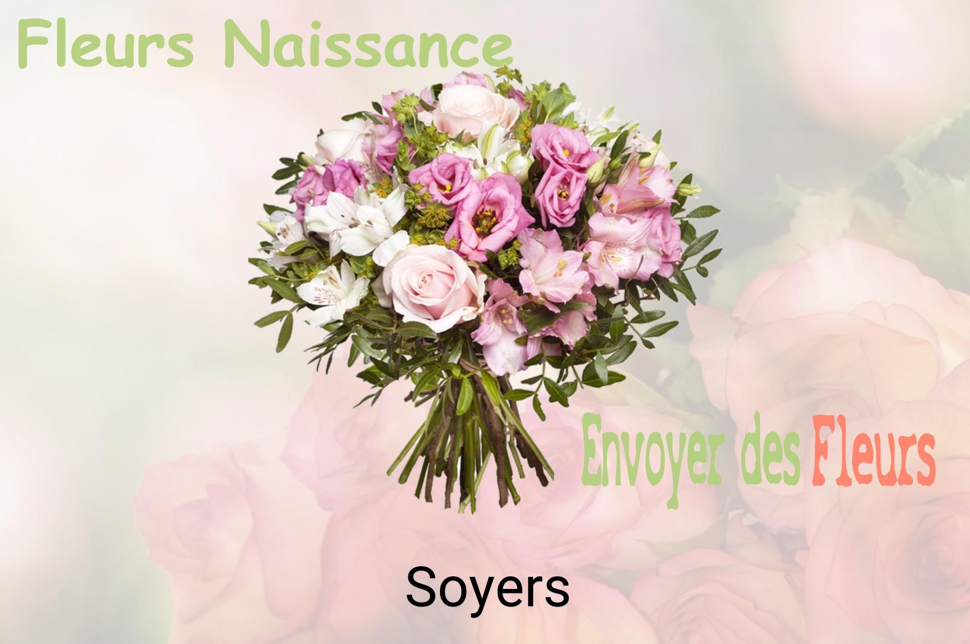 Bouquet de fleurs de naissance livré à Soyers